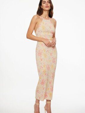 Dynamite Halter Pleated Maxi Dress